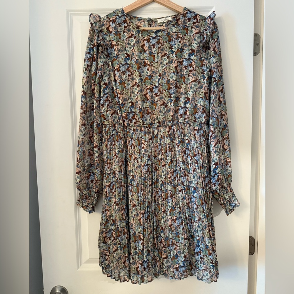 Floral Long Sleeve Mini Dress